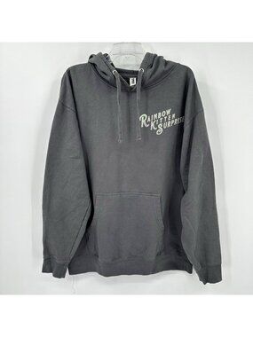 RAINBOW KITTEN SURPRISE hoodie sweatshirt gray XL rose arrows rock merch indie